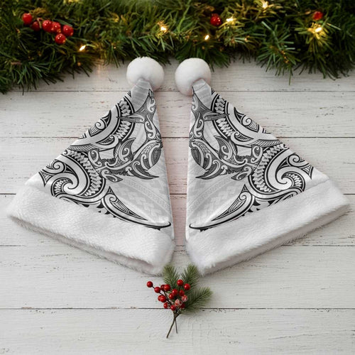 New Zealand Hammerhead Shark Christmas Santa Hat Maori Haehae Mangopare White - Aussie Hoodie