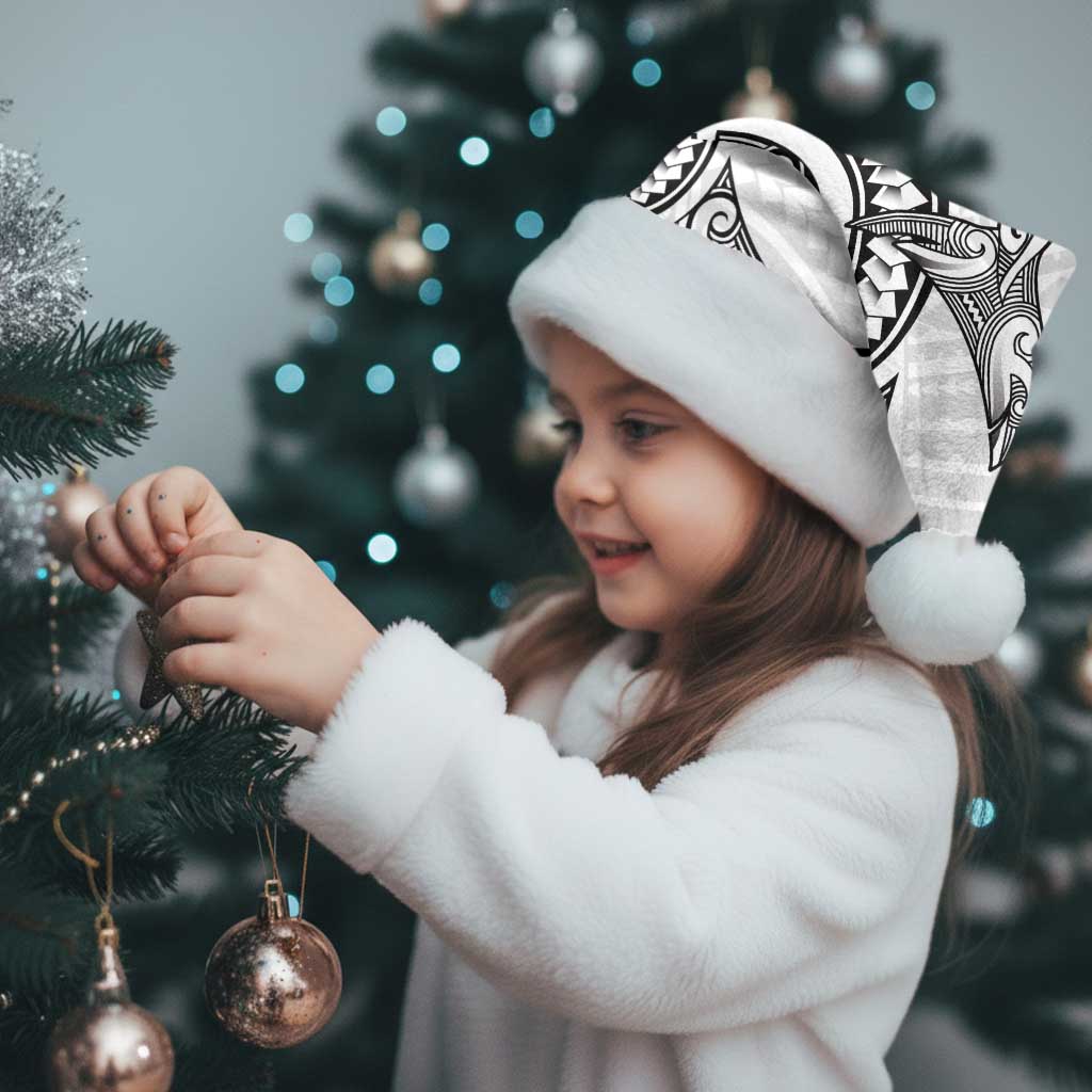 New Zealand Hammerhead Shark Christmas Santa Hat Maori Haehae Mangopare White - Aussie Hoodie