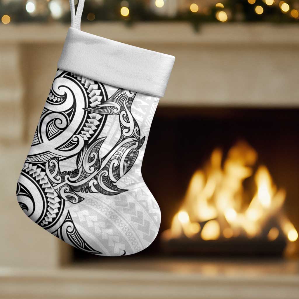New Zealand Hammerhead Shark Christmas Stocking Maori Haehae Mangopare White - Aussie Hoodie