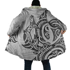 New Zealand Hammerhead Shark Cloak Maori Haehae Mangopare White - Aussie Hoodie