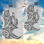 New Zealand Hammerhead Shark Garden Flag Maori Haehae Mangopare White - Aussie Hoodie