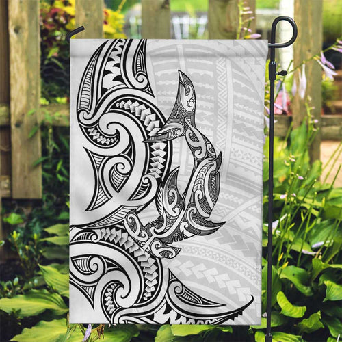 New Zealand Hammerhead Shark Garden Flag Maori Haehae Mangopare White - Aussie Hoodie