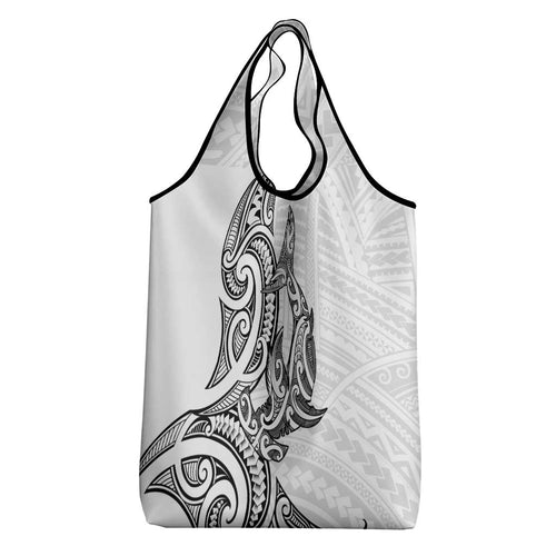 New Zealand Hammerhead Shark Grocery Bag Maori Haehae Mangopare White - Aussie Hoodie