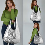 New Zealand Hammerhead Shark Grocery Bag Maori Haehae Mangopare White - Aussie Hoodie