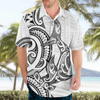 New Zealand Hammerhead Shark Hawaiian Shirt Maori Haehae Mangopare White - Aussie Hoodie