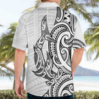 New Zealand Hammerhead Shark Hawaiian Shirt Maori Haehae Mangopare White - Aussie Hoodie