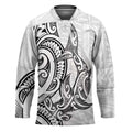 New Zealand Hammerhead Shark Hockey Jersey Maori Haehae Mangopare White - Aussie Hoodie