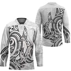 New Zealand Hammerhead Shark Hockey Jersey Maori Haehae Mangopare White - Aussie Hoodie