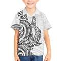 New Zealand Hammerhead Shark Kid Hawaiian Shirt Maori Haehae Mangopare White - Aussie Hoodie