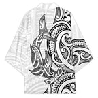 New Zealand Hammerhead Shark Kimono Maori Haehae Mangopare White - Aussie Hoodie