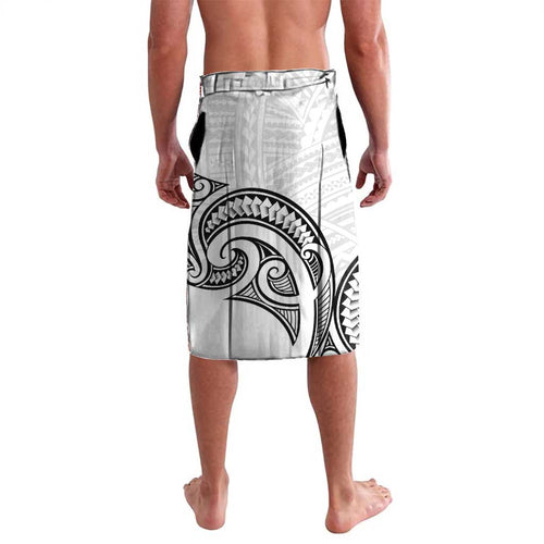 New Zealand Hammerhead Shark Lavalava Maori Haehae Mangopare White - Aussie Hoodie