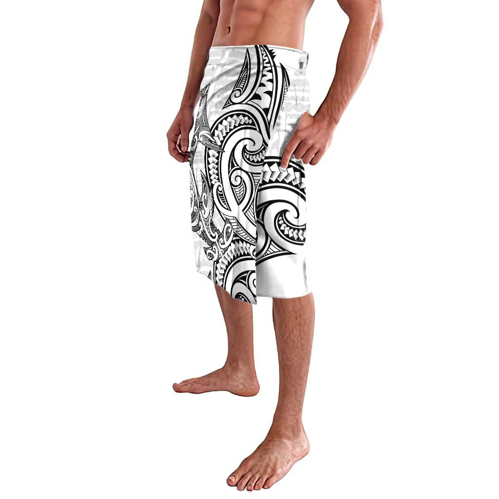 New Zealand Hammerhead Shark Lavalava Maori Haehae Mangopare White - Aussie Hoodie