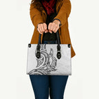 New Zealand Hammerhead Shark Leather Bag Maori Haehae Mangopare White - Aussie Hoodie