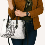 New Zealand Hammerhead Shark Leather Bag Maori Haehae Mangopare White - Aussie Hoodie
