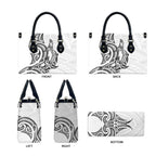 New Zealand Hammerhead Shark Leather Bag Maori Haehae Mangopare White - Aussie Hoodie