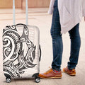 New Zealand Hammerhead Shark Luggage Cover Maori Haehae Mangopare White - Aussie Hoodie