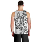 New Zealand Hammerhead Shark Men Tank Top Maori Haehae Mangopare White - Aussie Hoodie