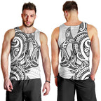 New Zealand Hammerhead Shark Men Tank Top Maori Haehae Mangopare White - Aussie Hoodie