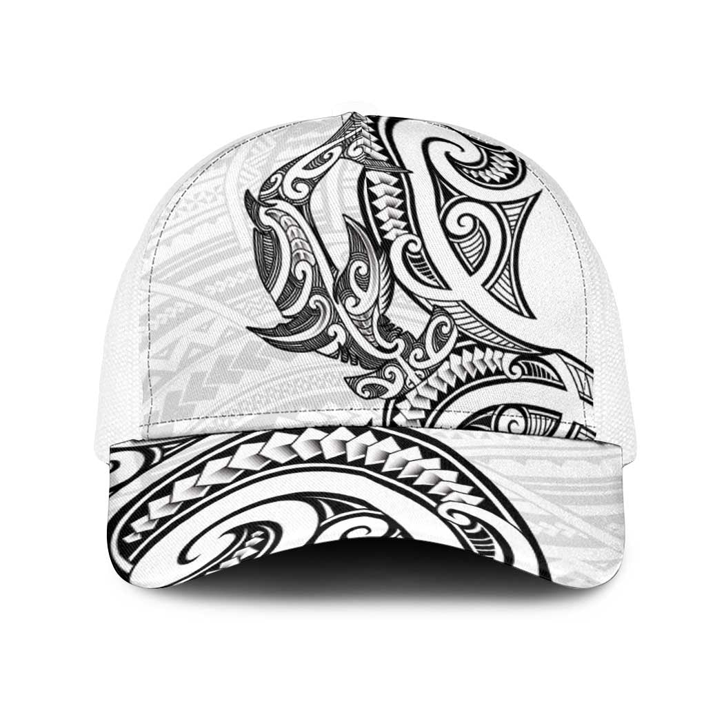 New Zealand Hammerhead Shark Mesh Trucker Cap Maori Haehae Mangopare White - Aussie Hoodie