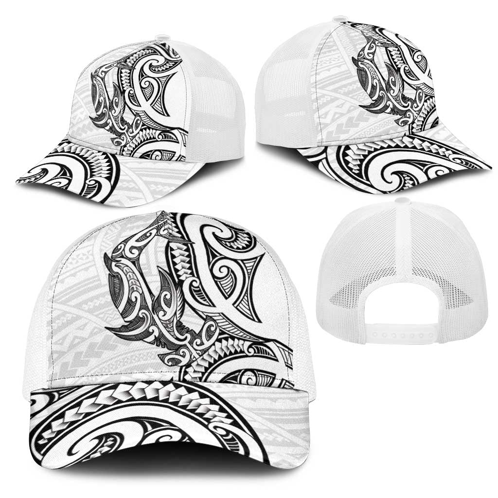 New Zealand Hammerhead Shark Mesh Trucker Cap Maori Haehae Mangopare White - Aussie Hoodie