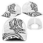New Zealand Hammerhead Shark Mesh Trucker Cap Maori Haehae Mangopare White - Aussie Hoodie