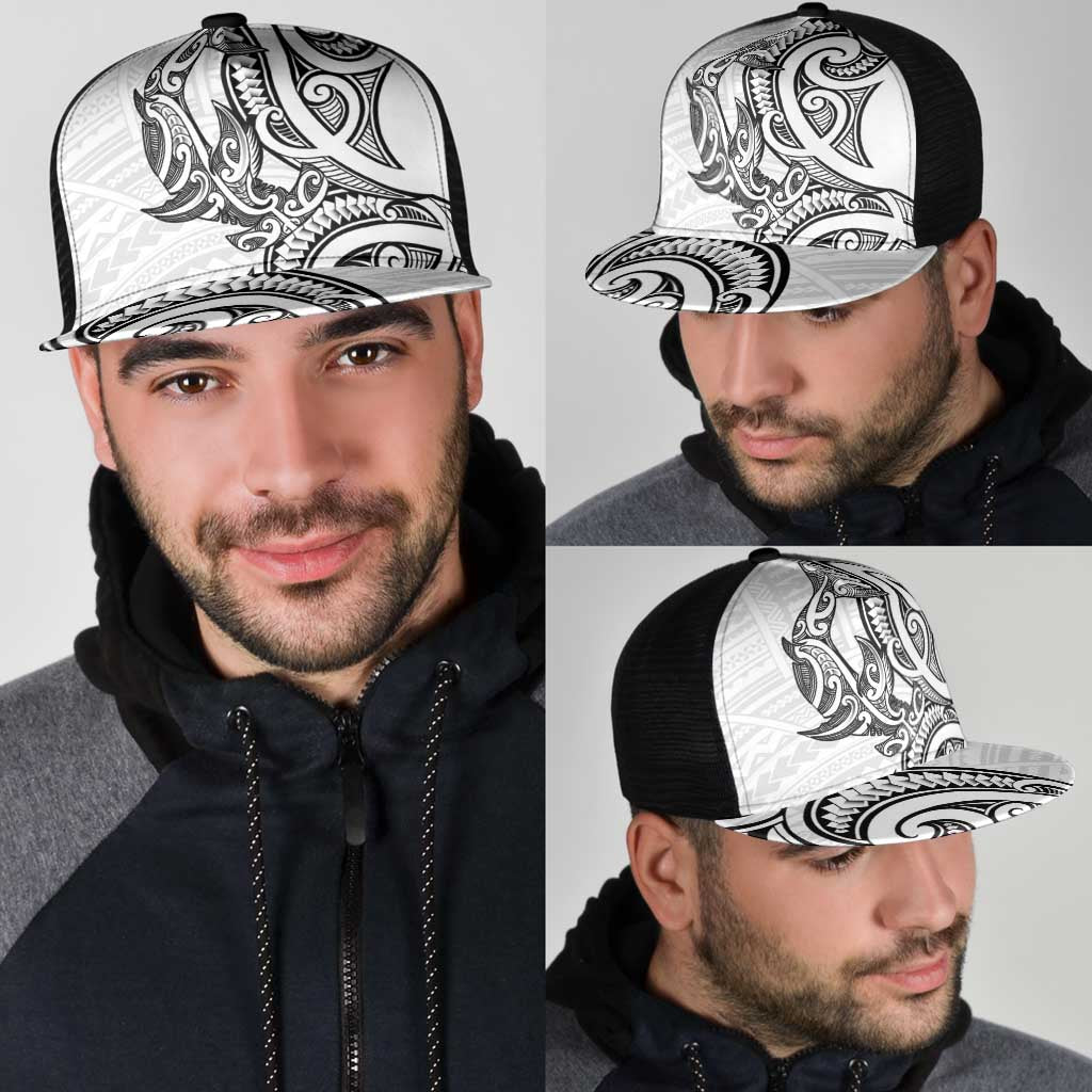 New Zealand Hammerhead Shark Mesh Trucker Cap Maori Haehae Mangopare White - Aussie Hoodie