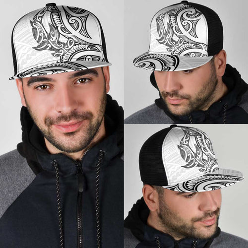 New Zealand Hammerhead Shark Mesh Trucker Cap Maori Haehae Mangopare White - Aussie Hoodie