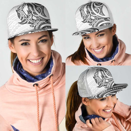 New Zealand Hammerhead Shark Mesh Trucker Cap Maori Haehae Mangopare White - Aussie Hoodie