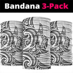New Zealand Hammerhead Shark Neck Gaiter Maori Haehae Mangopare White - Aussie Hoodie