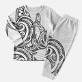 New Zealand Hammerhead Shark Christmas Pajama Set Maori Haehae Mangopare White - Aussie Hoodie