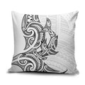 New Zealand Hammerhead Shark Pillow Cover Maori Haehae Mangopare White - Aussie Hoodie