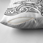 New Zealand Hammerhead Shark Pillow Cover Maori Haehae Mangopare White - Aussie Hoodie