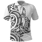 New Zealand Hammerhead Shark Polo Shirt Maori Haehae Mangopare White - Aussie Hoodie