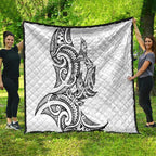 New Zealand Hammerhead Shark Quilt Maori Haehae Mangopare White - Aussie Hoodie