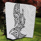 New Zealand Hammerhead Shark Quilt Maori Haehae Mangopare White - Aussie Hoodie