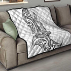 New Zealand Hammerhead Shark Quilt Maori Haehae Mangopare White - Aussie Hoodie