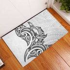 New Zealand Hammerhead Shark Rubber Doormat Maori Haehae Mangopare White - Aussie Hoodie