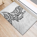 New Zealand Hammerhead Shark Rubber Doormat Maori Haehae Mangopare White - Aussie Hoodie