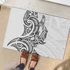 New Zealand Hammerhead Shark Rubber Doormat Maori Haehae Mangopare White - Aussie Hoodie