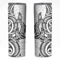 New Zealand Hammerhead Shark Skinny Tumbler Maori Haehae Mangopare White - Aussie Hoodie