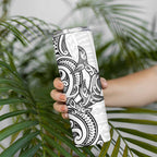 New Zealand Hammerhead Shark Skinny Tumbler Maori Haehae Mangopare White - Aussie Hoodie