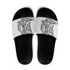 New Zealand Hammerhead Shark Slide Sandals Maori Haehae Mangopare White - Aussie Hoodie