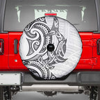 New Zealand Hammerhead Shark Spare Tire Cover Maori Haehae Mangopare White - Aussie Hoodie