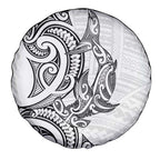 New Zealand Hammerhead Shark Spare Tire Cover Maori Haehae Mangopare White - Aussie Hoodie