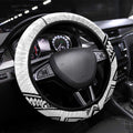 New Zealand Hammerhead Shark Steering Wheel Cover Maori Haehae Mangopare White - Aussie Hoodie