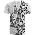 New Zealand Hammerhead Shark T Shirt Maori Haehae Mangopare White - Aussie Hoodie