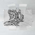 New Zealand Hammerhead Shark Tablecloth Maori Haehae Mangopare White - Aussie Hoodie