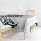 New Zealand Hammerhead Shark Tablecloth Maori Haehae Mangopare White - Aussie Hoodie