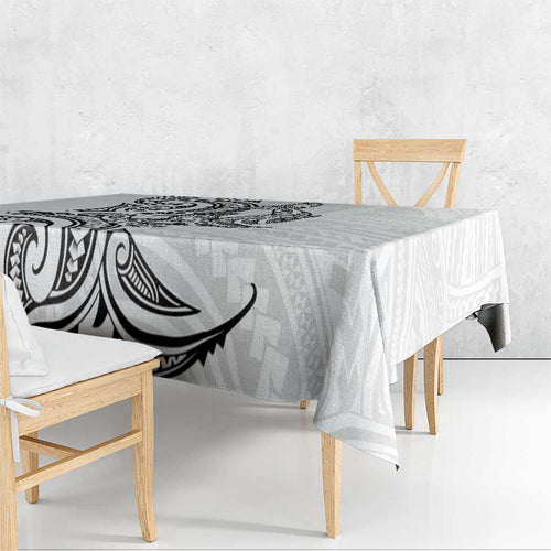New Zealand Hammerhead Shark Tablecloth Maori Haehae Mangopare White - Aussie Hoodie