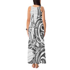 New Zealand Hammerhead Shark Tank Maxi Dress Maori Haehae Mangopare White - Aussie Hoodie
